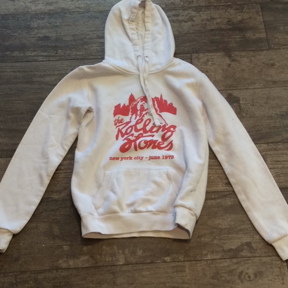White Rolling Stones hoodie